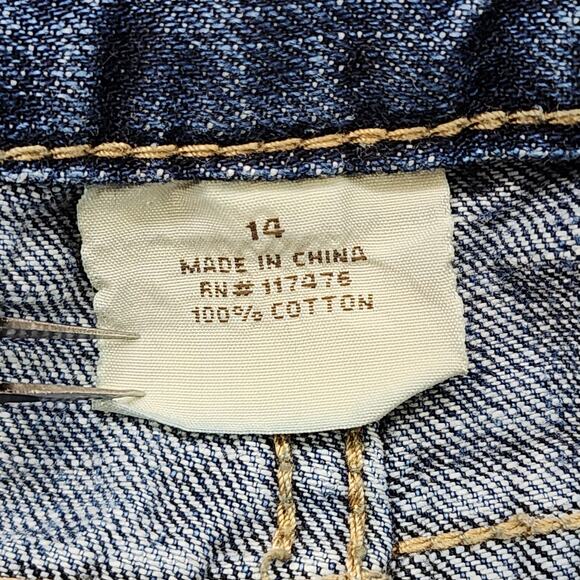 Vintage Maurices Jeans Womens 14 Blue Distressed Low Rise Capri Faded Casual - Picture 8 of 14